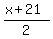 %28x%2B21%29%2F2