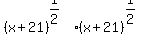 %28x%2B21%29%5E%281%2F2%29%2A%28x%2B21%29%5E%281%2F2%29