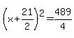 %28x%2B21%2F2%29%5E2=489%2F4