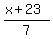 %28x%2B23%29%2F7