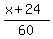 %28x%2B24%29%2F60