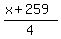 %28x%2B259%29%2F4