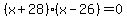 %28x%2B28%29%28x-26%29=0