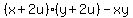 %28x%2B2u%29%28y%2B2u%29-xy