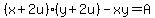 %28x%2B2u%29%28y%2B2u%29-xy=A