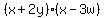 %28x%2B2y%29%28x-3w%29