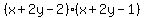 %28x%2B2y-2%29%28x%2B2y-1%29