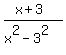 %28x%2B3%29%2F%28x%5E2+-3%5E2%29