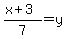 %28x%2B3%29%2F7=y