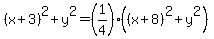 %28x%2B3%29%5E2%2By%5E2=%281%2F4%29%28%28x%2B8%29%5E2%2By%5E2%29