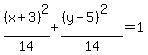 %28x%2B3%29%5E2%2F14%2B%28%28y-5%29%5E2%29%2F14=1