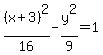 %28x%2B3%29%5E2%2F16-y%5E2%2F9=1
