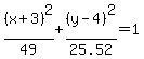 %28x%2B3%29%5E2%2F49%2B%28y-4%29%5E2%2F25.52=1