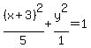 %28x%2B3%29%5E2%2F5%2By%5E2%2F1=1