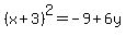 %28x%2B3%29%5E2=-9%2B6y