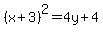 %28x%2B3%29%5E2=4y%2B4