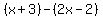 %28x%2B3%29-%282x-2%29