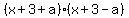 %28x%2B3%2Ba%29%28x%2B3-a%29