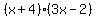 \"%28x%2B4%29%283x-2%29\"