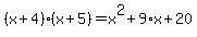 %28x%2B4%29%28x%2B5%29=x%5E2%2B9%2Ax%2B20