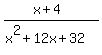 %28x%2B4%29%2F%28x%5E2%2B12x%2B32%29