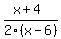 %28x%2B4%29%2F2%28x-6%29