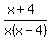 %28x%2B4%29%2Fx%28x-4%29