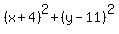 %28x%2B4%29%5E2%2B%28y-11%29%5E2