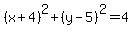 %28x%2B4%29%5E2%2B%28y-5%29%5E2=4