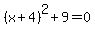 %28x%2B4%29%5E2%2B9=0