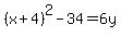 %28x%2B4%29%5E2-34=6y