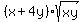 %28x%2B4y%29%2Asqrt%28xy%29