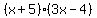 %28x%2B5%29%283x-4%29