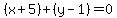 %28x%2B5%29%2B%28y-1%29=0