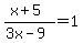 %28x%2B5%29%2F%283x-9%29=1