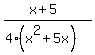%28x%2B5%29%2F%284%28x%5E2%2B5x%29%29
