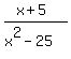 %28x%2B5%29%2F%28x%5E2-25%29