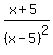 %28x%2B5%29%2F%28x-5%29%5E2