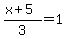 %28x%2B5%29%2F3=1