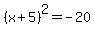 %28x%2B5%29%5E2=-20