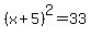 %28x%2B5%29%5E2=33