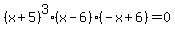 %28x%2B5%29%5E3%28x-6%29%28-x%2B6%29=0