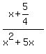 %28x%2B5%2F4%29%2F%28x%5E2%2B5x%29