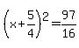 %28x%2B5%2F4%29%5E2=97%2F16