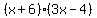 %28x%2B6%29%283x-4%29