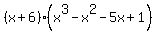 %28x%2B6%29%28x%5E3+-+x%5E2+-+5x%2B1%29