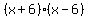 %28x%2B6%29%28x-6%29
