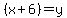 %28x%2B6%29=y++
