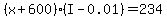 %28x%2B600%29%28I-0.01%29+=+234