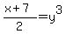 %28x%2B7%29%2F2=y%5E3